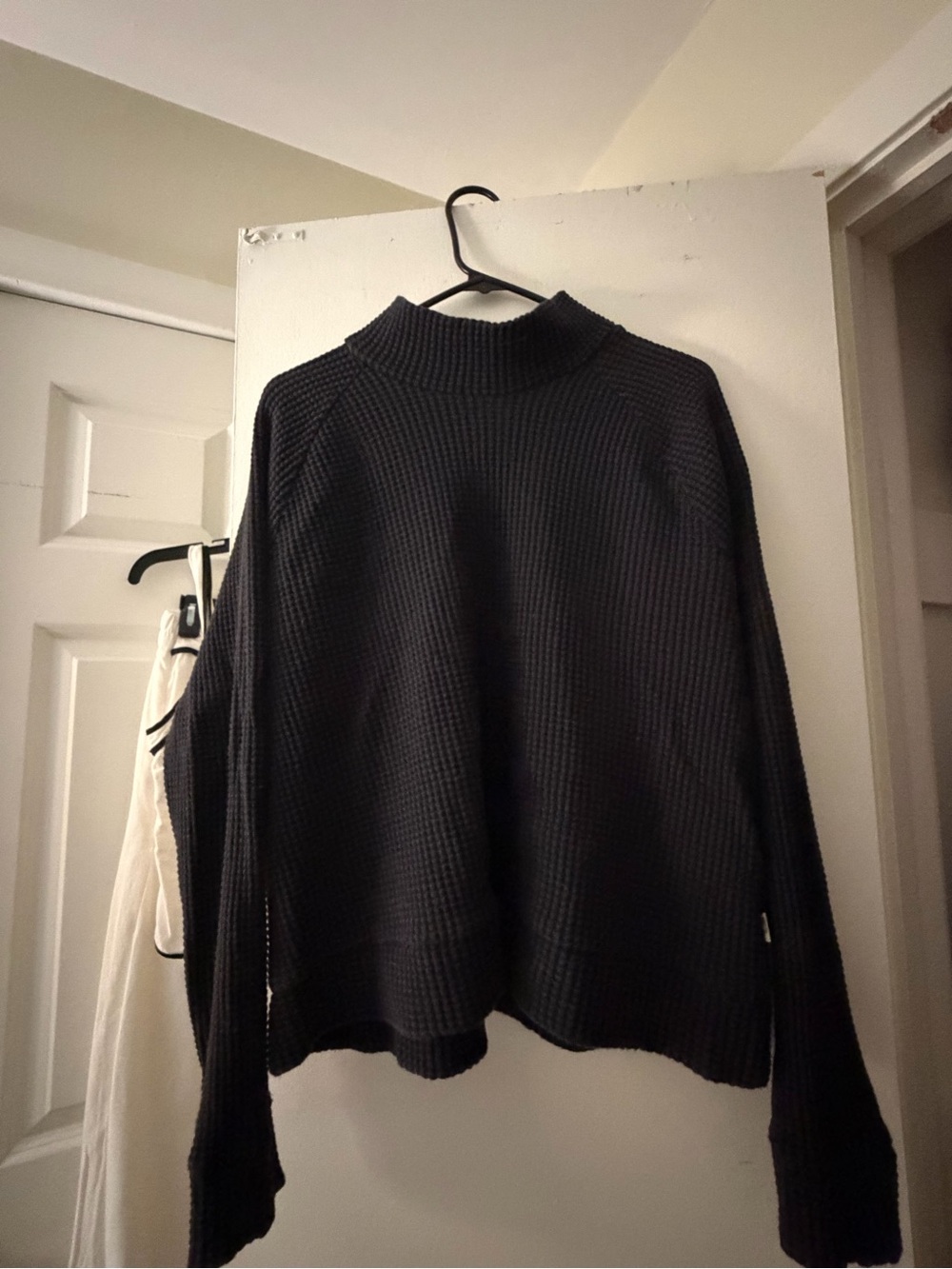 The North Face Men’s Black Waffle-Knit Crewneck Sweater